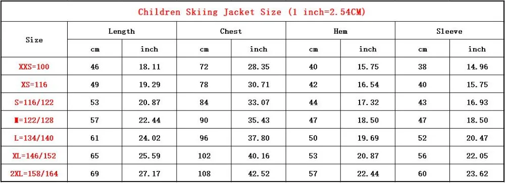 Jacket Size