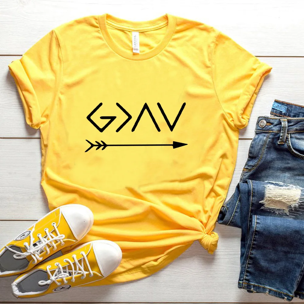 

God Is Greater Than The High and The Lows t Shirt God Is Greater Tshirt Christian Tee Faith Summer harajuku inscriptions t-shirt