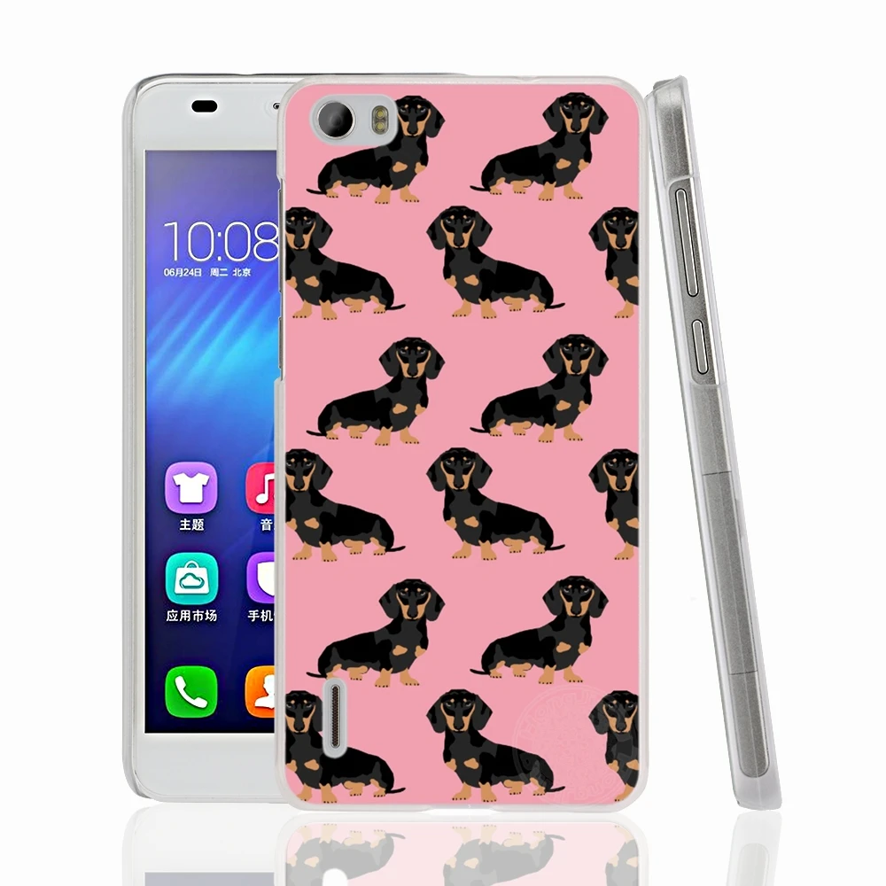 HAMEINUO Такса doxie Цветок Собака Щенок чехол для телефона huawei honor 3C 4A 4X 4C 5X 6 7 8 Y3 Y5 Y6 2 II