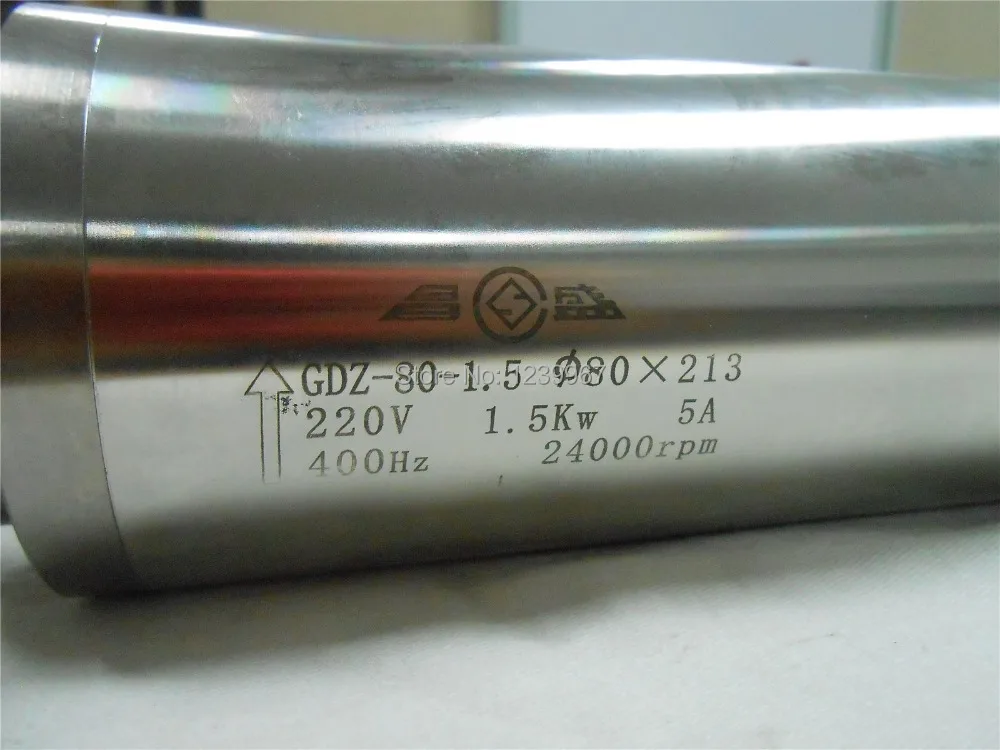 1.5KW с воздушным охлаждением мотор шпинделя 24000 об/мин 220V 5A 400Hz 0.91NM ER11 D80mm GDZ80 1.5F & 2.2KW