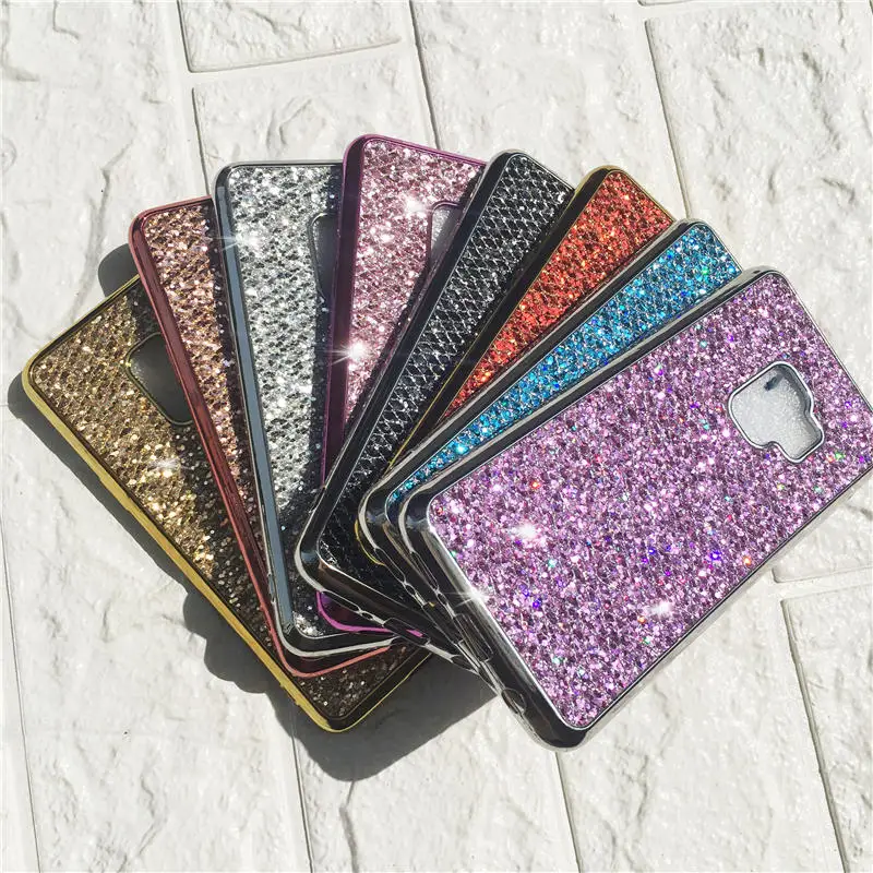 Glitter Sequins Case For Samsung Galaxy S8 S9 S6 S7 Edge Plus Note 8 A3 A5 A7 J3 J5 J7 2016 2017 plating Bling TPU Cover |