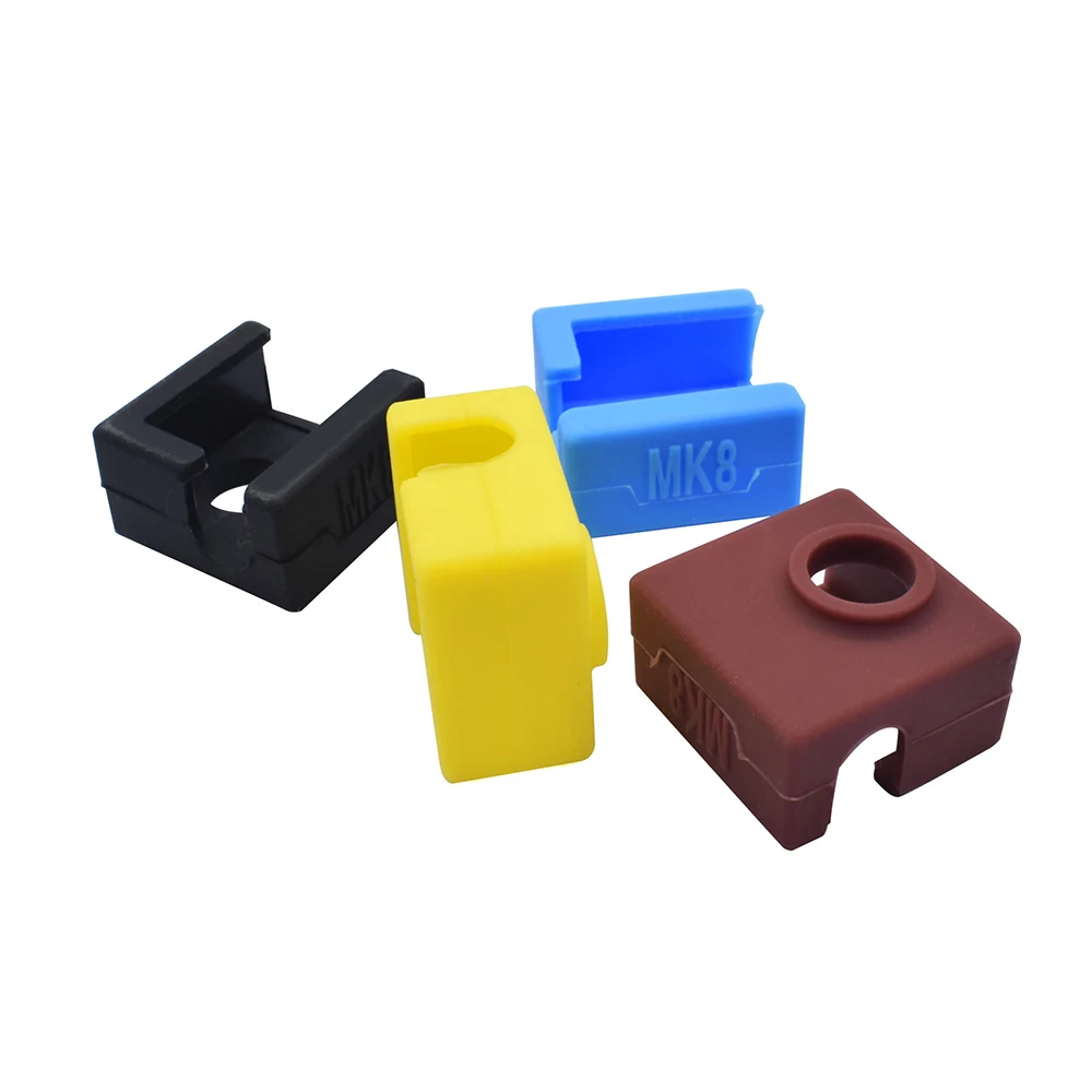 

1PC 3D Printer Silicone sock block Insulation Cover Silicone Sock Heater Block Heater Protect Support MK7 MK8 20x20x10mm
