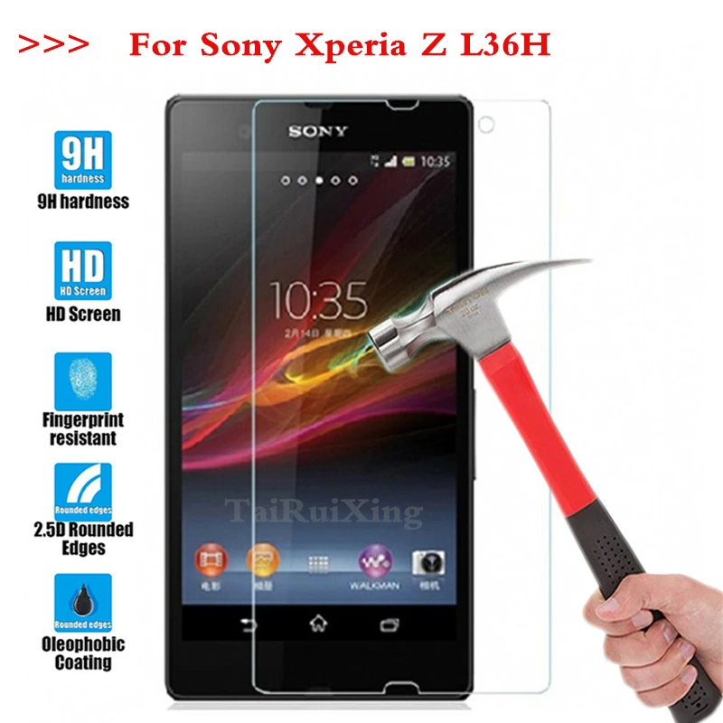 

Screen Protector Film 0.3mm 9H 25D Front Premium Tempered Glass For Sony Xperia Z C6603 L36h l36i C6601 C6602 *