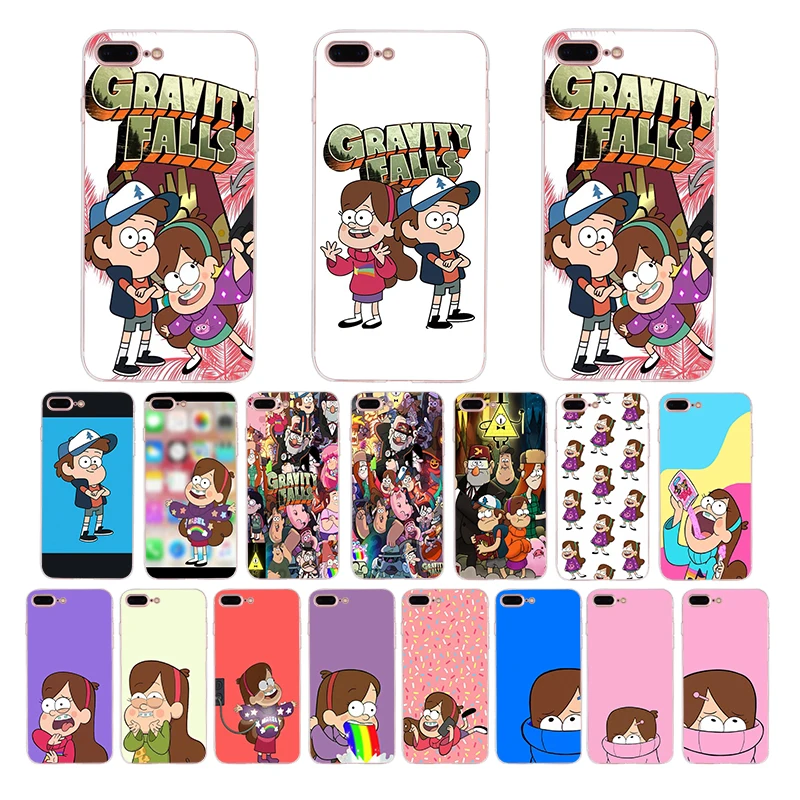 

Gravity Falls Mabel Dipper pig soft tpu Funny cartoon case for iphone xs max x xr 5 6 7 8 6s plus 5s se phone cover Coque Funda