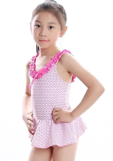 New Lovely Girls One-piece Swimming Suit Kids Baby Spa Bathing Suits