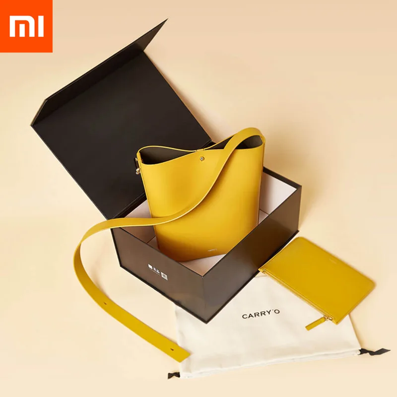 Xiaomi Mijia Carry'O, роскошная оригинальная кожаная сумка, мягкая сумка, сумка на плечо для женщин, для покупок, Универсальные высококачественные сумки