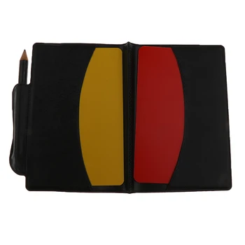 

Durable PVC Football Card Portable Soccer Referee Warning Card for Leather Scorecard Holder Red+Yellow