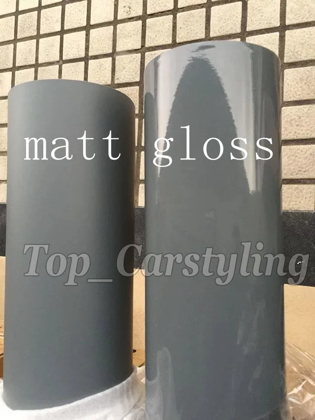 Matte cement gray car wrapping film matt Nardor grey car wrapping film foil (3)