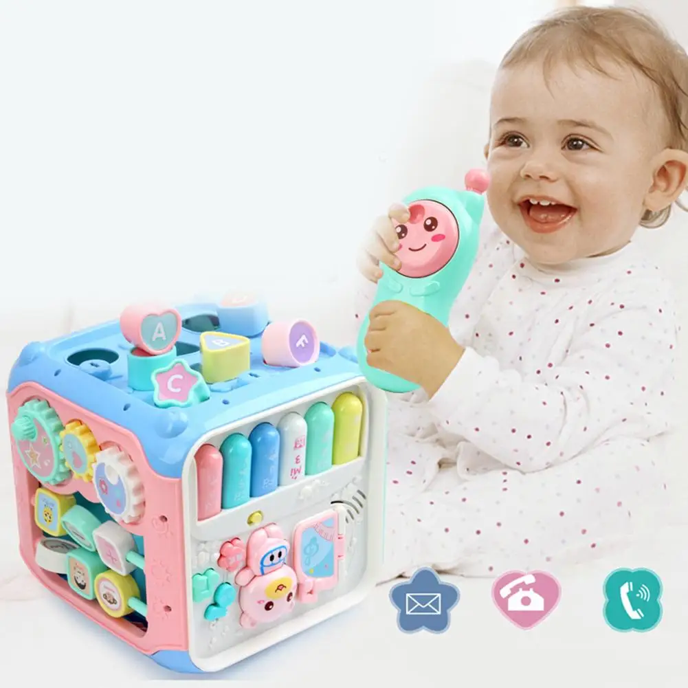 

Multifunction Musical Drum Activity Cube musical toys Shape Blocks Sorter Education kids toys music instruments for kids