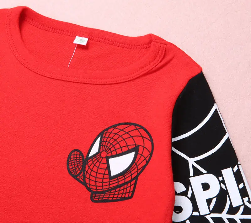 Pudcoco/Новые футболки с человеком-пауком для маленьких мальчиков топы, футболка с длинными рукавами, одежда костюм Человека-паука детская одежда