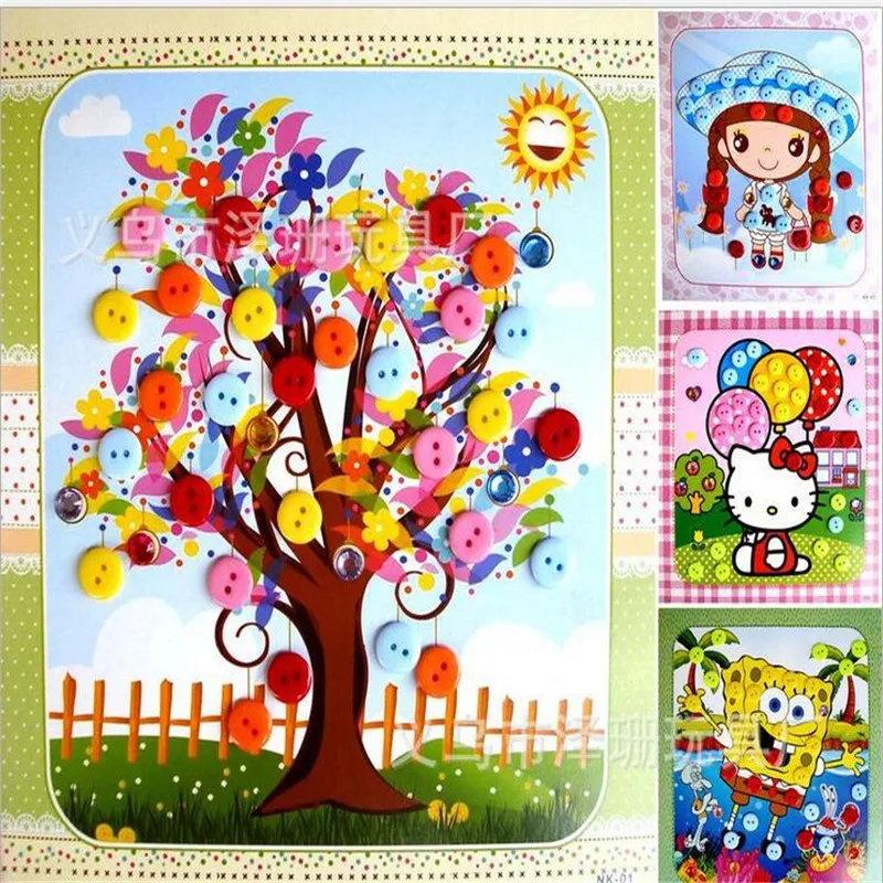 10pcslot children diy handmade paste painting cartoon puzzle games for children baby kids educational toys - Preschool Painting Games 10pcslot children diy handmade paste painting cartoon puzzle games for children baby kids educational toys - Preschool Painting Games