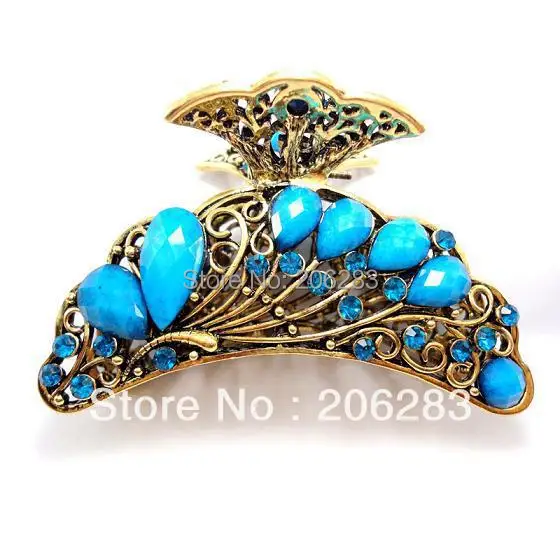 

Bohemia Vintage Retro style crystal women Hair Claws butterfly hairpin D2269