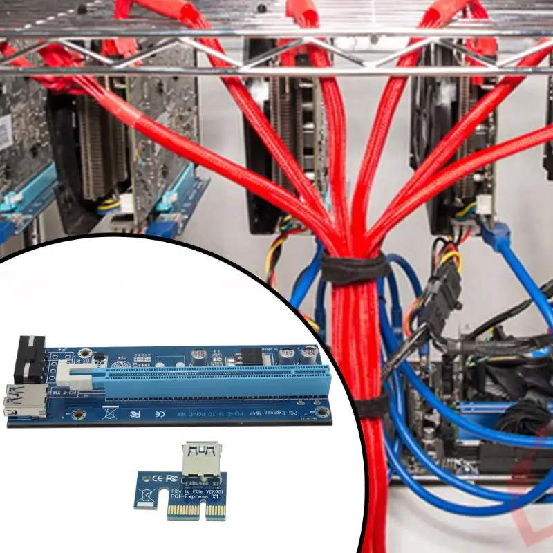 PCI-E Riser Card PCI Express 1X 2X 4X 8X 16X Graphics Card Raiser 4Pin SATA PCIe Riser Board for Bitcoin Mining BTC Miner PCI-E Riser Card PCI Express 1X 2X 4X 8X 16X Graphics Card Raiser 4Pin SATA PCIe Riser Board for Bitcoin Mining BTC Miner
