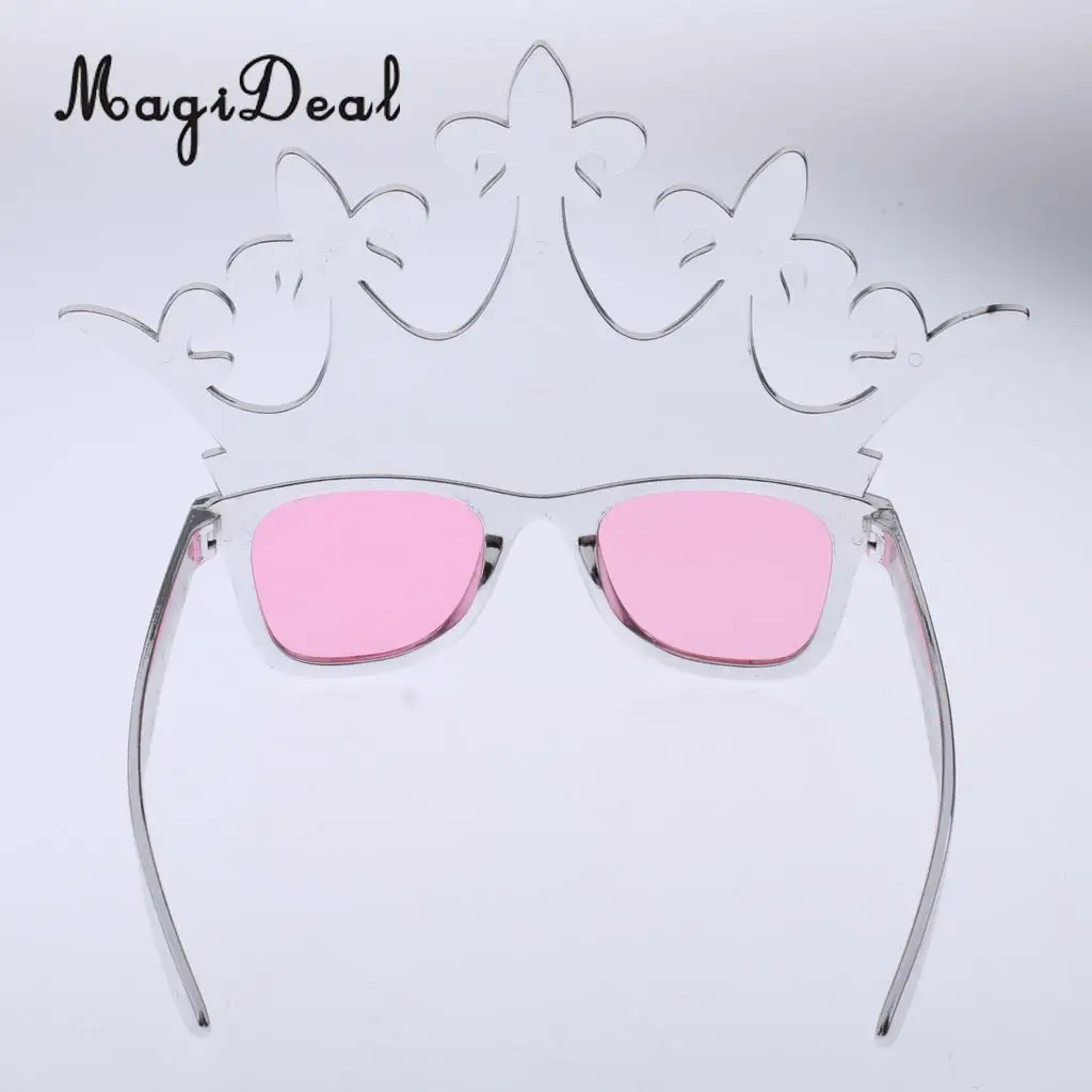 MagiDeal Fashional Silver Crown Sunglasses for Happy Birthday Tiara Glasses Fancy Dress Photo Prop Christmas New Year Party Acce