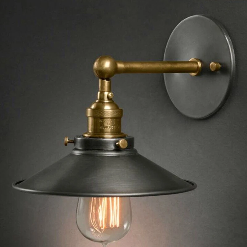 

American bedside antique wall lamp industrial style wall lamp single head living room lamp retro fashion bar light
