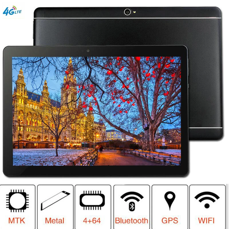 2019 10.1 inch Tablet MTK8752 Octa Core 4GB RAM 64GB ROM Dual SIM 8.0MP GPS Android 8.1 1280*800 IPS the tablet