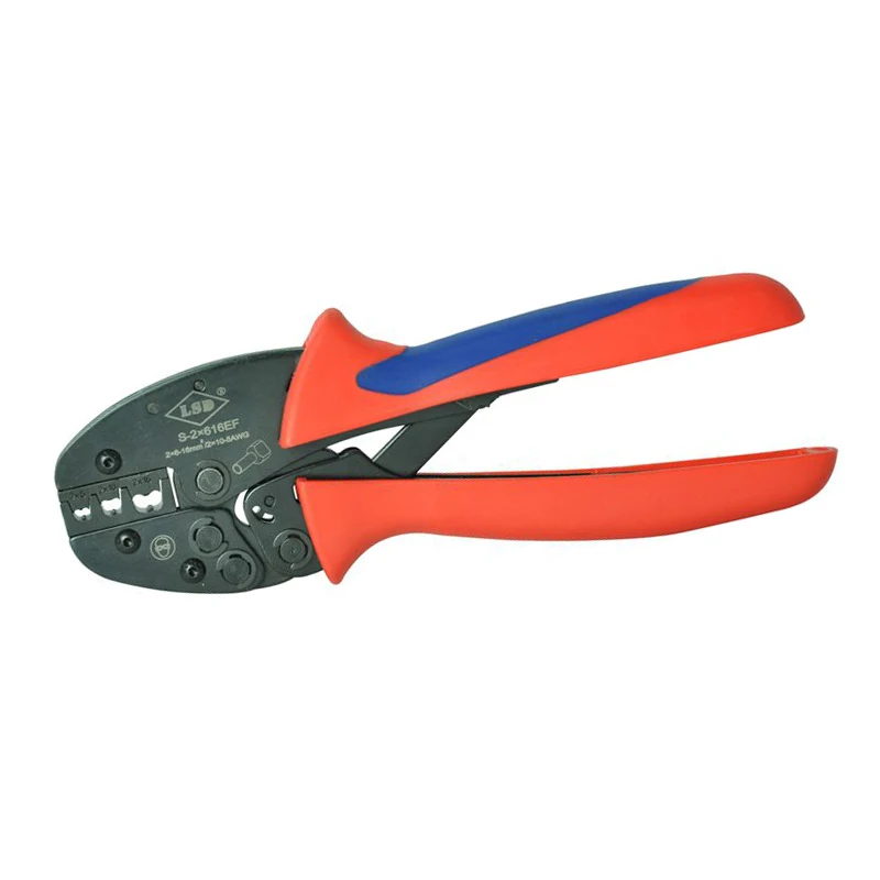 

S-2*616EF High Quality Hand Crimping Tools for crimping wire-end ferrules 2*6,10,16mm2 2*10-6AWG Ratchet Pliers