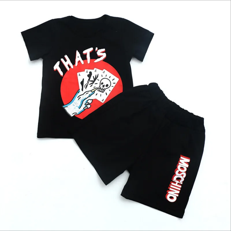 

Children's clothing boy summer sports suit 2018 summer new children boy short-sleeved pants two-piece suit