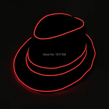 

Free shipping Halloween Party supplies 10 Colors Available glowing led Mask el caps Party Hat For Carnival Wedding Decoration
