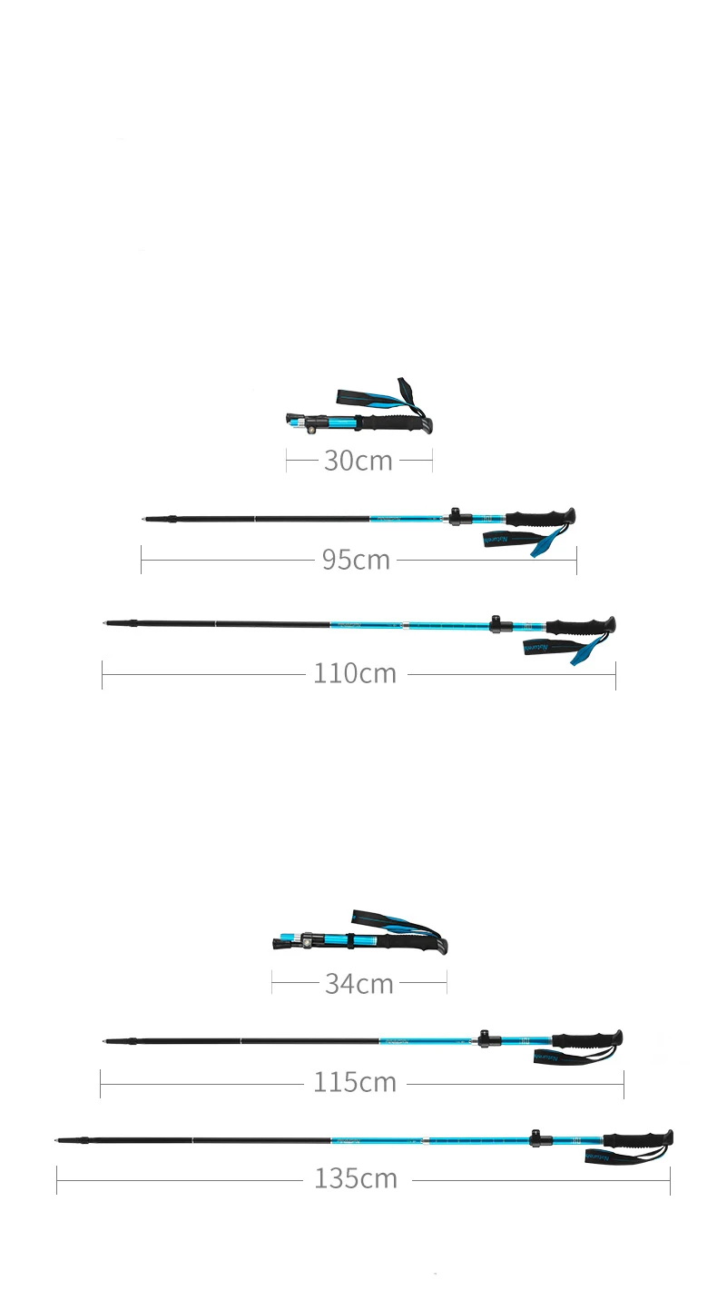 1 пара треккинговых походных палок складные легкие 2 упаковки регулируемые походные палки складные Naturehike