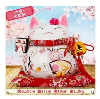 

Cosmetics box Hand Lucky Cat gold ornaments large ceramic Japanese piggy bank money shop opened creative gifts