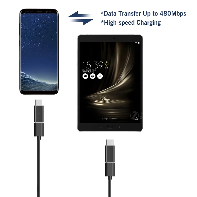 3 шт. Micro USB для Usb type C Android телефонный кабель для huawei Sumsang Microusb для type c Usbc Otg адаптер для зарядки и синхронизации данных