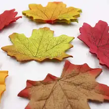 20 шт./лот Искусственный Кленовый лист, мозаичная разноцветная, подходит для скрапбукинга, украшения для свадебной вечеринки, скрапбукинг, ремесла