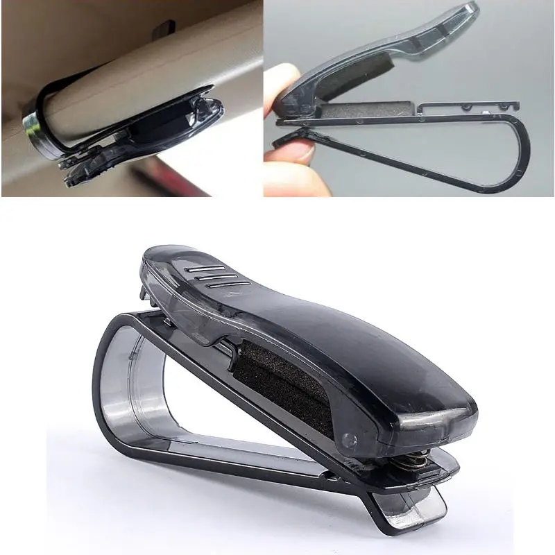 

car-stylingCar Vehicle Clip Auto Accessories Sun Visor Sunglasses Eyeglasses Glasses Ticket Holder Clip Universal Black New