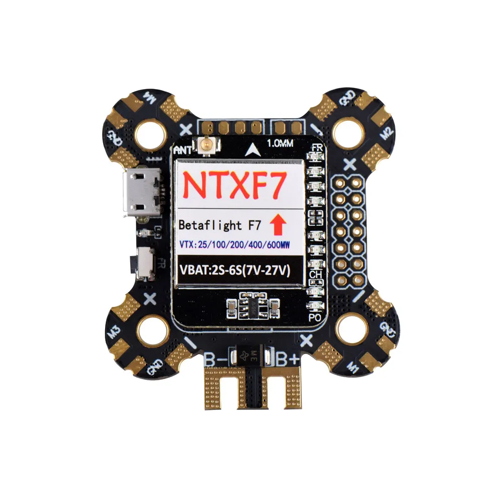 NTXF7 2-6S Betaflight F7 Контроллер полета интегрированный переключаемый 600mW VTX PDB OSD барометр для RC Multirotor FPV гоночный Дрон