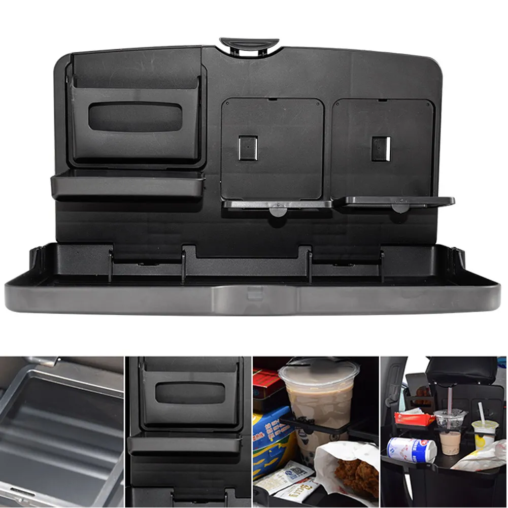 Le Folding Design Universal Black Car Food Tray Dining Le Folding Design Universal Black Car Food Tray Dining Table Drink Holder Pallet Stowing Tidying In Drinks Holders From Automobiles