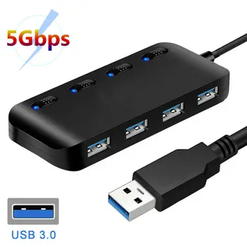

USB Hub 3.0 Multi USB 3.0 Hub USB Splitter High Speed 4 Ports Hab For PC Computer Accessories Data Transfer Splitter Expander