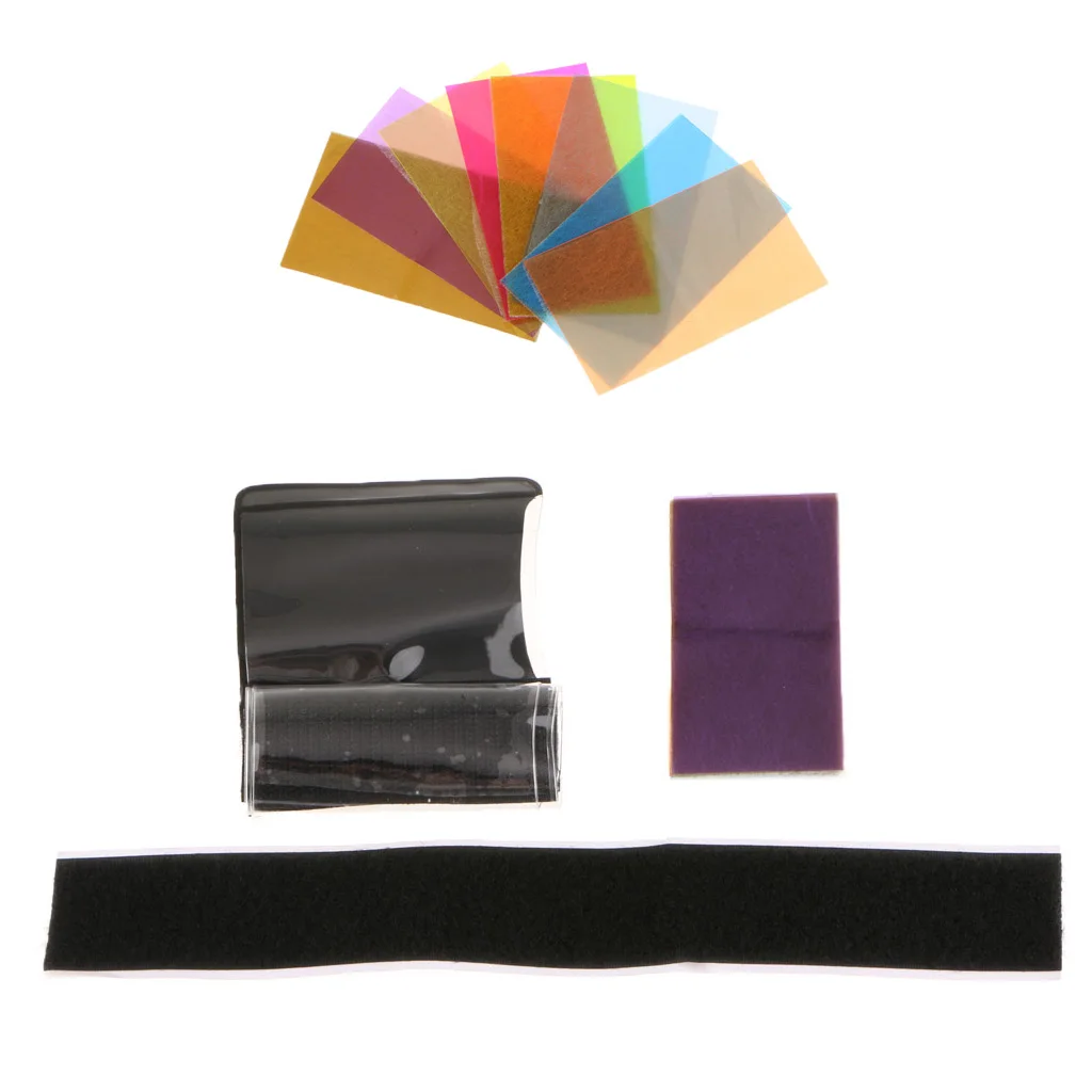 12 Colors Transparent Color Correction Gel Sheet Filter for Camera Flash Light Speedlite