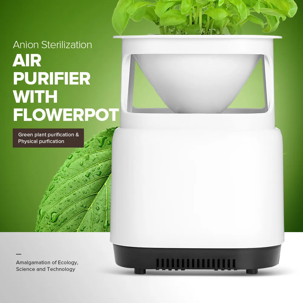 

Portable Air Purifier Ozone Air Cleaner Sterilizer Flowerpot Anion Ionizer Generator Disinfection Bacteria for Home RU/US Plug