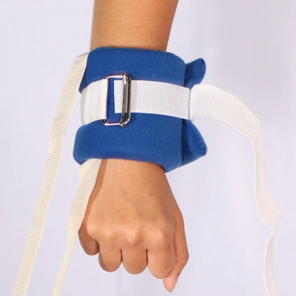 

1pair Medical Limbs Restraint Strap Patients Hands Feet Limb Fixed Strap Belt for Elderly Mental Patient Use Blue Toiletry KIts