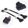 20/19 Pin USB 3.0 Female to 9 Pin USB 2.0 Male Motherboard Cable 480mbps Data Speed Computer Cable Connectors Black Wholesale ► Photo 1/6