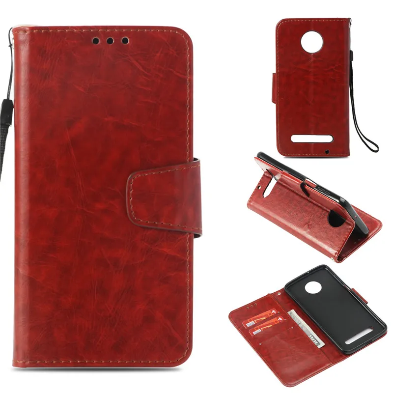 Luxury Leather Case For Motorola Moto Z3 Play Case Wallet