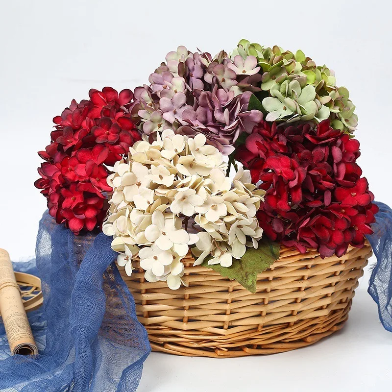 

1pcs Silk Artificial Hydrangea for Party Home Decoration Artificial Flowers Wedding Decoration Fake Flowers DIY Scrapbooking
