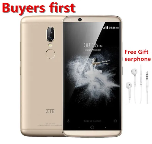 

original ZTE AXON 7S 20.0MP Mobile phone Snapdragon 821 Quad-core 4GB RAM 128GB 5.5"FHD 2560x1440 NFC 3400mAh 4G LTE Smartphone