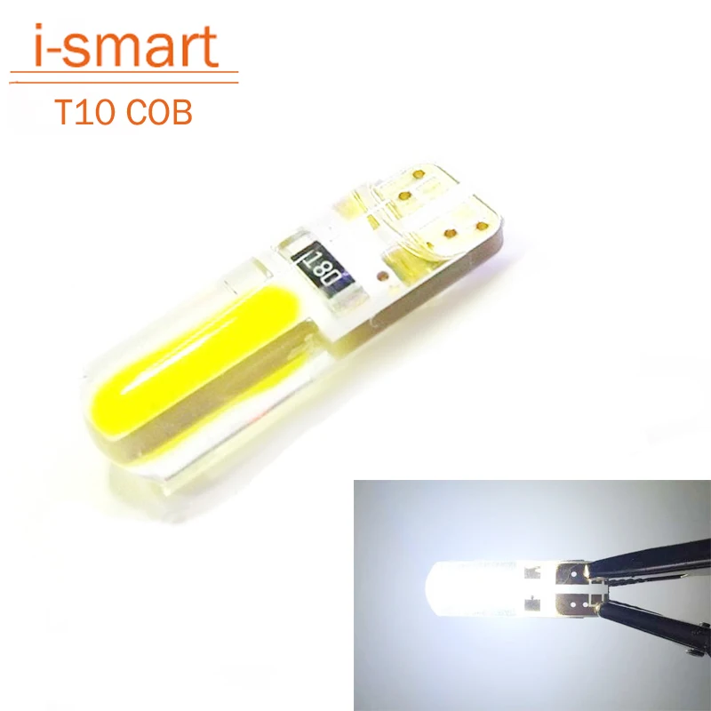 Newest T10 W5W LED car interior light cob marker lamp 12V 194 501 bulb wedge parking dome light canbus auto for lada car styling