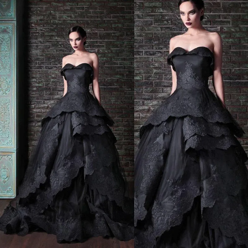Nero gotico abiti da sposa sweetheart lace abito di sfera abito da sposa  2015 abiti da sposa custom size robe de mariage|robe de mariage|wedding  dress sweetheartbridal gown - AliExpress