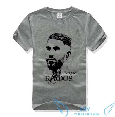 New Sergio Ramos top printed T SHIRT cotton short sleeve T-shirt for boyfriend gift