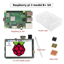 Raspberry Pi 3 5-дюймовый TFT ЖК-дисплей с сенсорным экраном сенсорным пером 3 радиаторами для