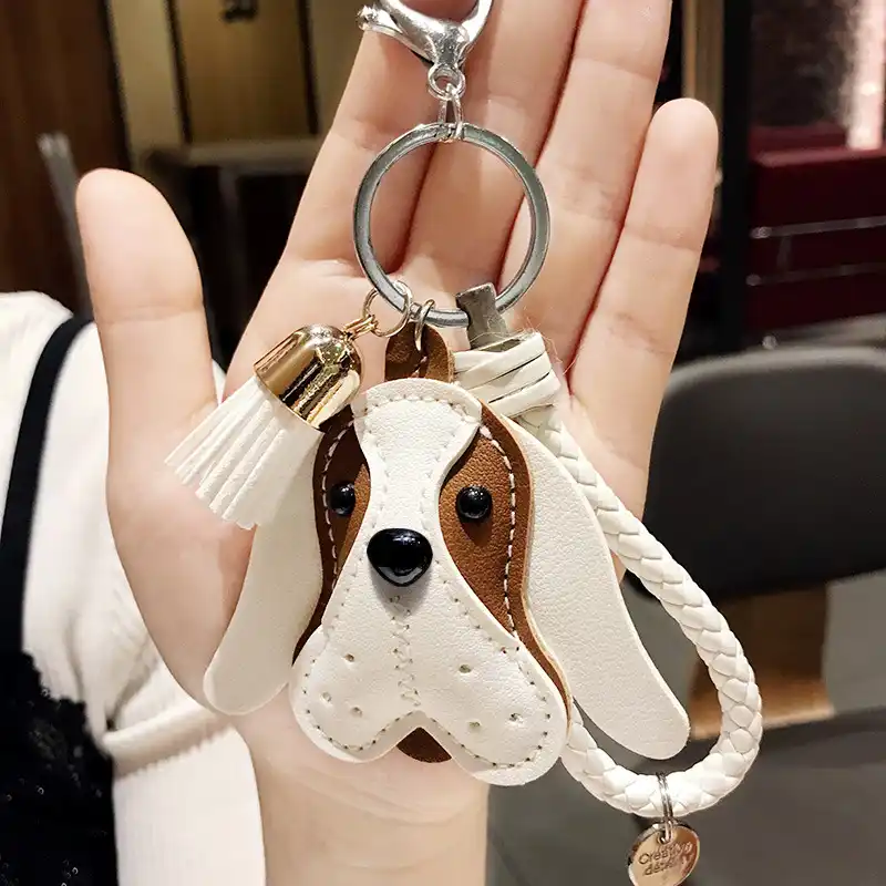 ファンシーかわいい犬動物キーホルダーpu革小物編組ロープ手作りキーリング車のキーリングバッグペンダントチャームキーチェーン Key Chains Aliexpress