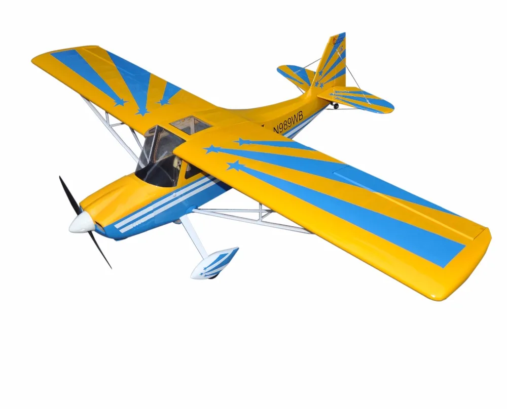 Yellow Decathlon 72" Glow &amp; Electric model Plane 4 