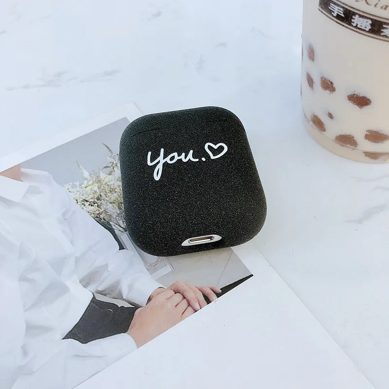 Чехол для наушников AirPods с милыми буквами Apple Airpods 2 силиконовый защитный