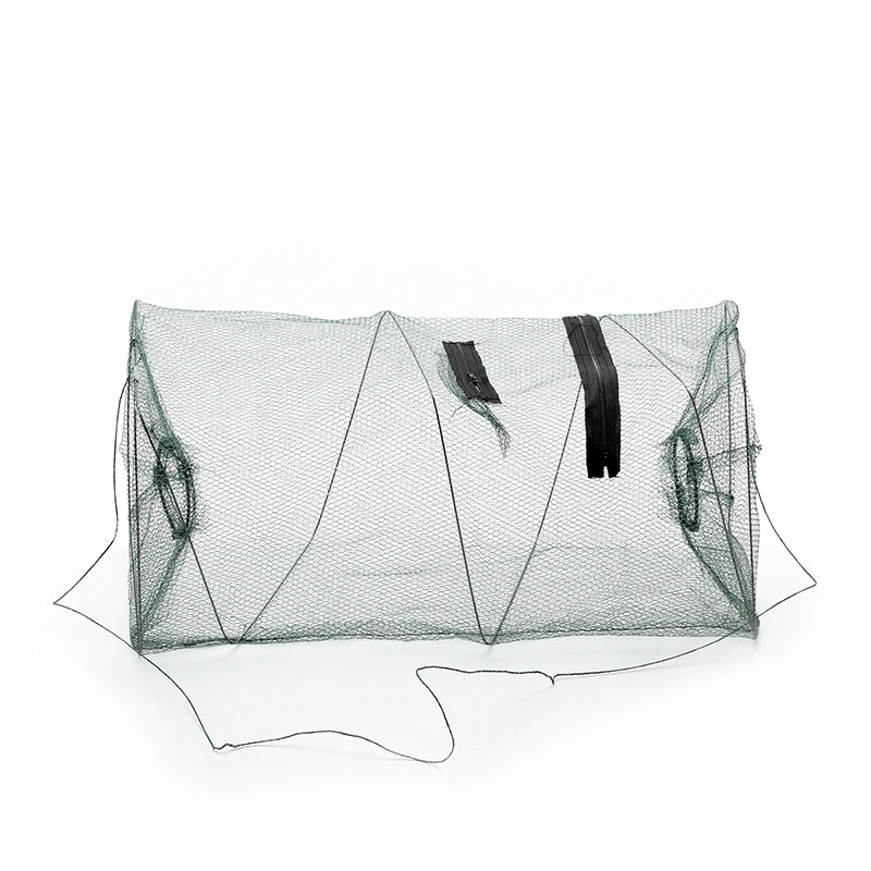Fishing Bait Trap Crab Net Crawdad Shrimp Cast Dip Cage Fish Minnow Foldable NEW
