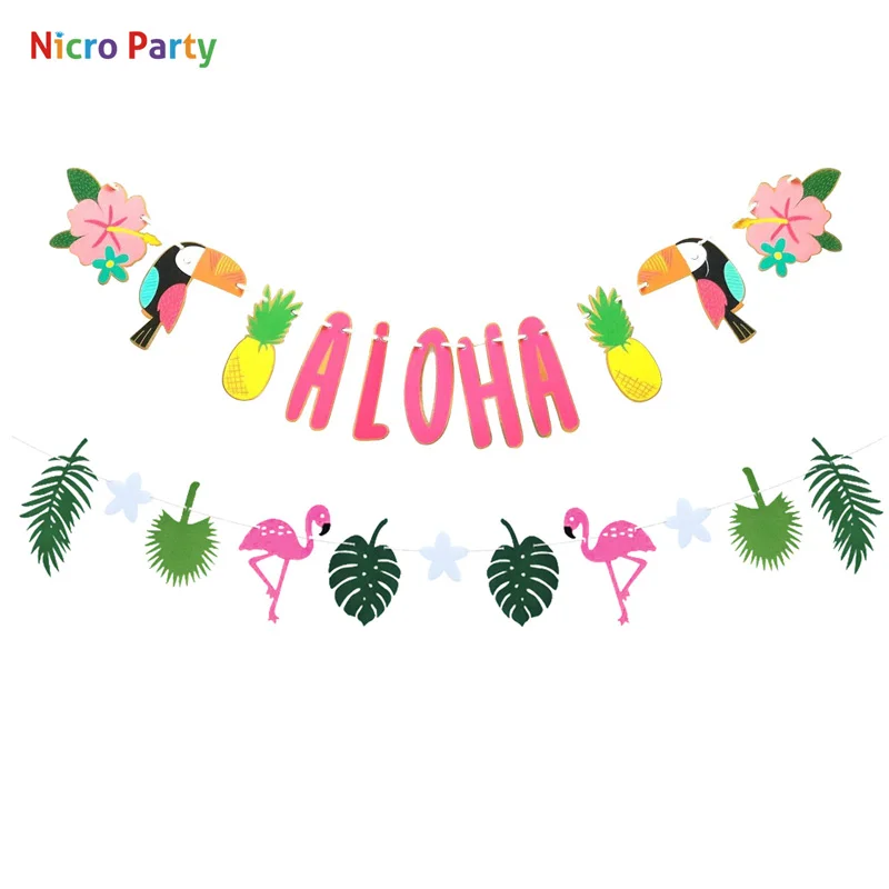 Вечерние гирлянды Nicro Luau тропические 1 16 18 21 30 40 на день рождения Гавайский пляж #