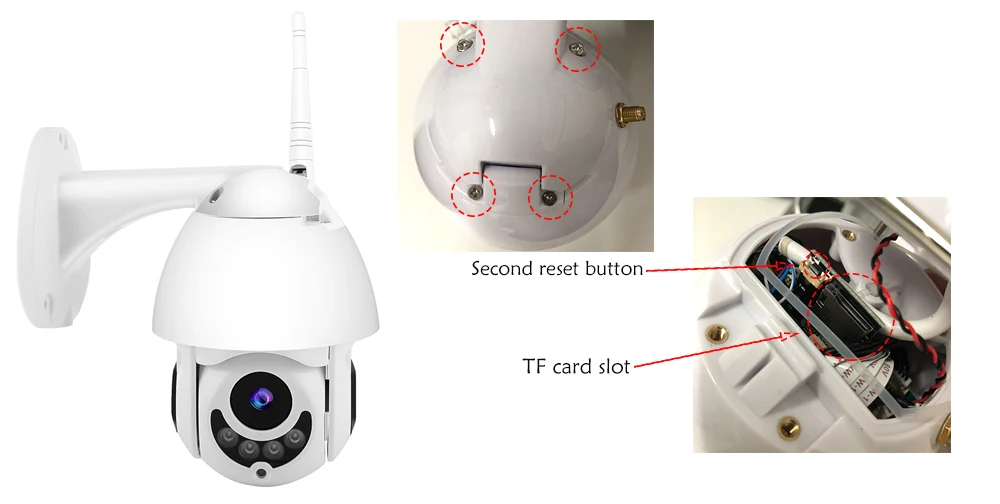 WIFI камера наружная PTZ H.265 IP 1080p скоростная купольная видеонаблюдения ip Внешняя 2MP IR
