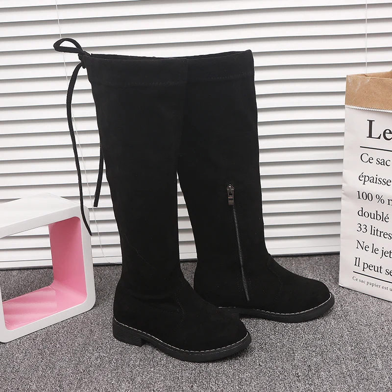 Alta com as Meninas de Pele Sapatas dos Miúdos Botas para Meninas Outono Inverno Meninas Botas Crianças Bota Princesa Over-the-knee Vestido Moda 20 Mamãe e Bebê
