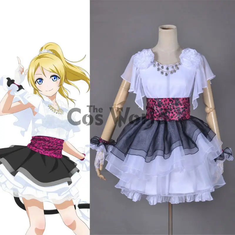 LoveLive! Платье с коротким рукавом Love Live BiBi Ayase Eli платье для косплея|anime cosplay costumes|cosplay